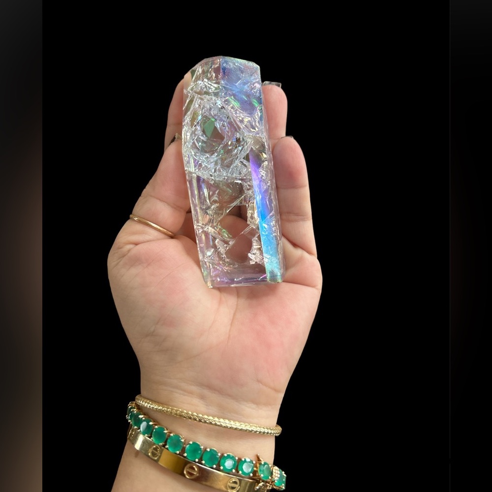 Rainbow Crystal Clear Quartz Obelisk Crystal Healing Specimen Natural Crystals